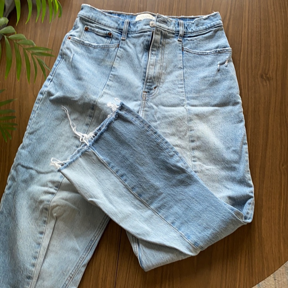 Abercrombie wide leg crop jeans